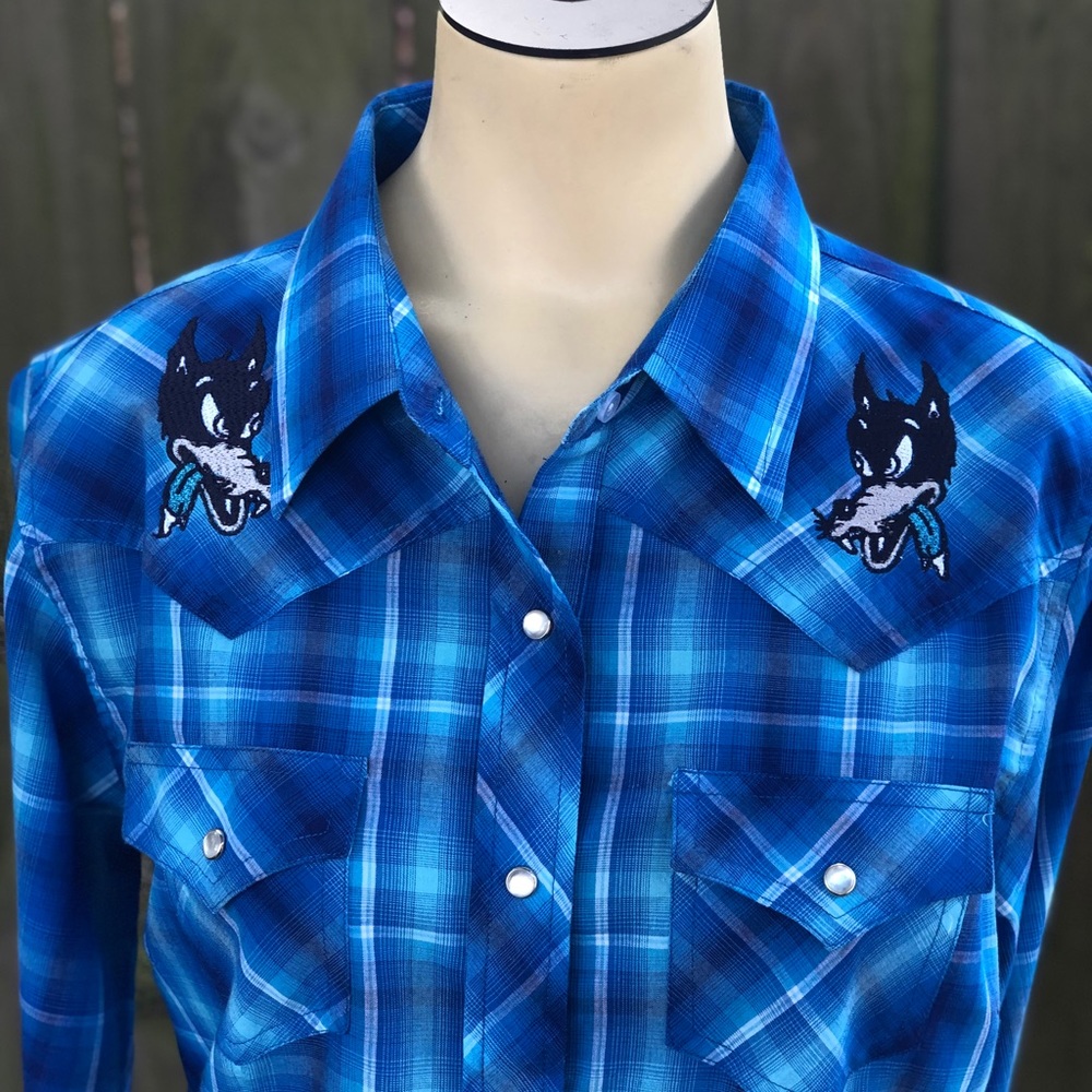 Pearly snap embroidered Grateful Dead western